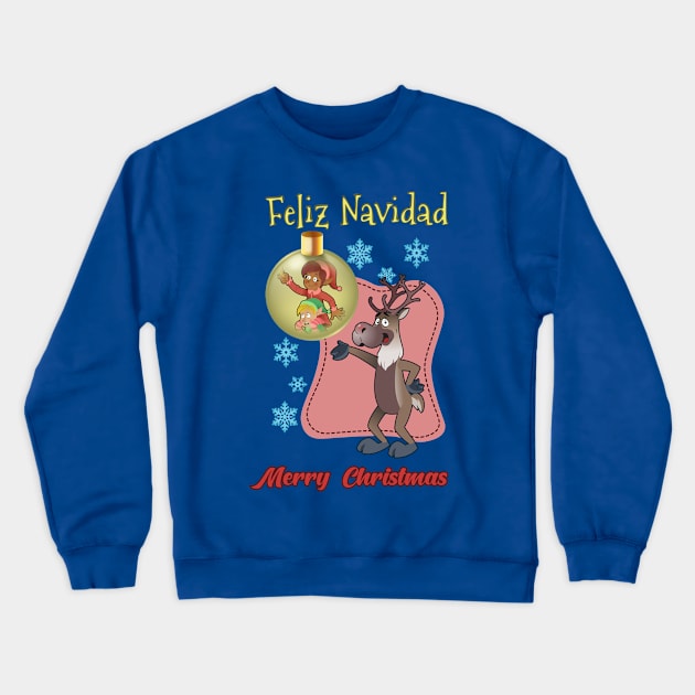 Christmas Rudolph Crewneck Sweatshirt by Rubtox